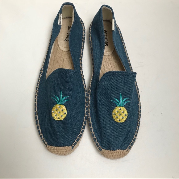 SOLUDOS Denim Pineapple Espadrilles Size 10 - Picture 8 of 8